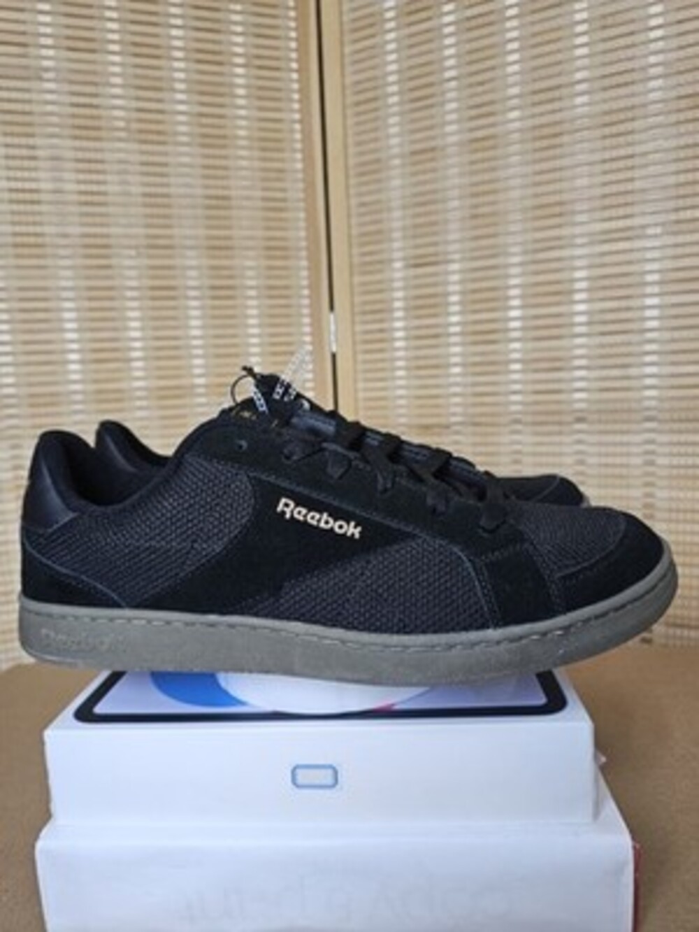 Reebok Royal Complete Men's US 12 Black Mesh Suede Sneakers UK 11 EU 45.5 New
